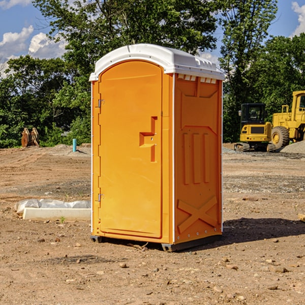 how often are the porta potties cleaned and serviced during a rental period in Clare County Michigan